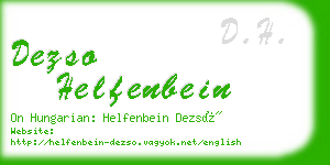 dezso helfenbein business card